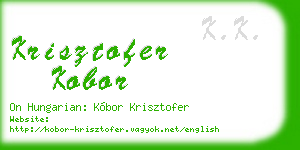krisztofer kobor business card
